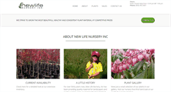 Desktop Screenshot of newlifenurseryinc.com